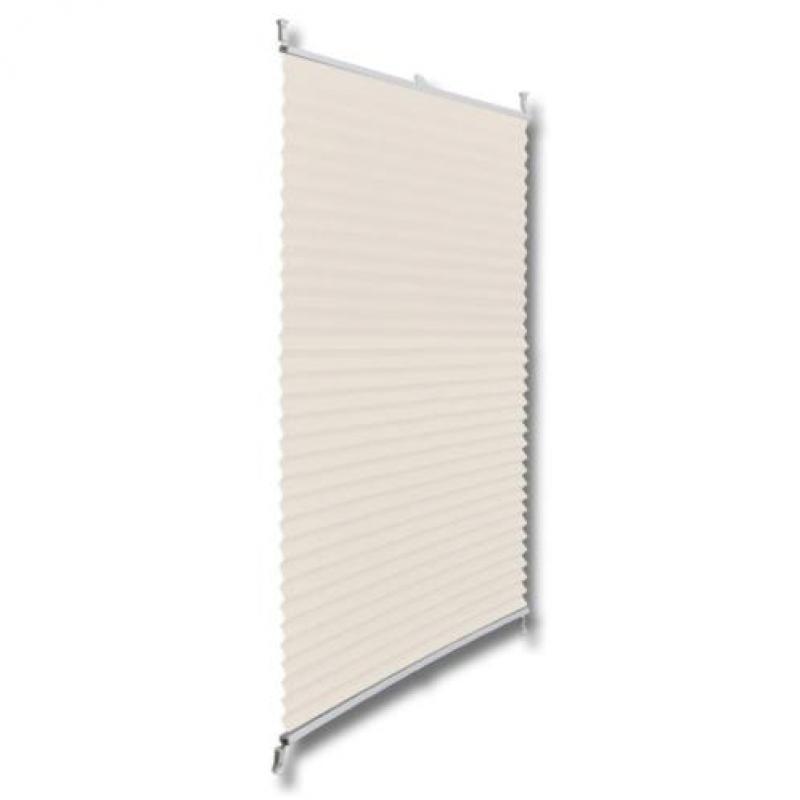 vidaXL Plisséjaloezie 40x125cm crème