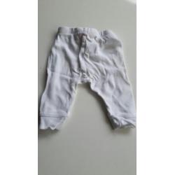 2 broekjs wit en blauw maat 50