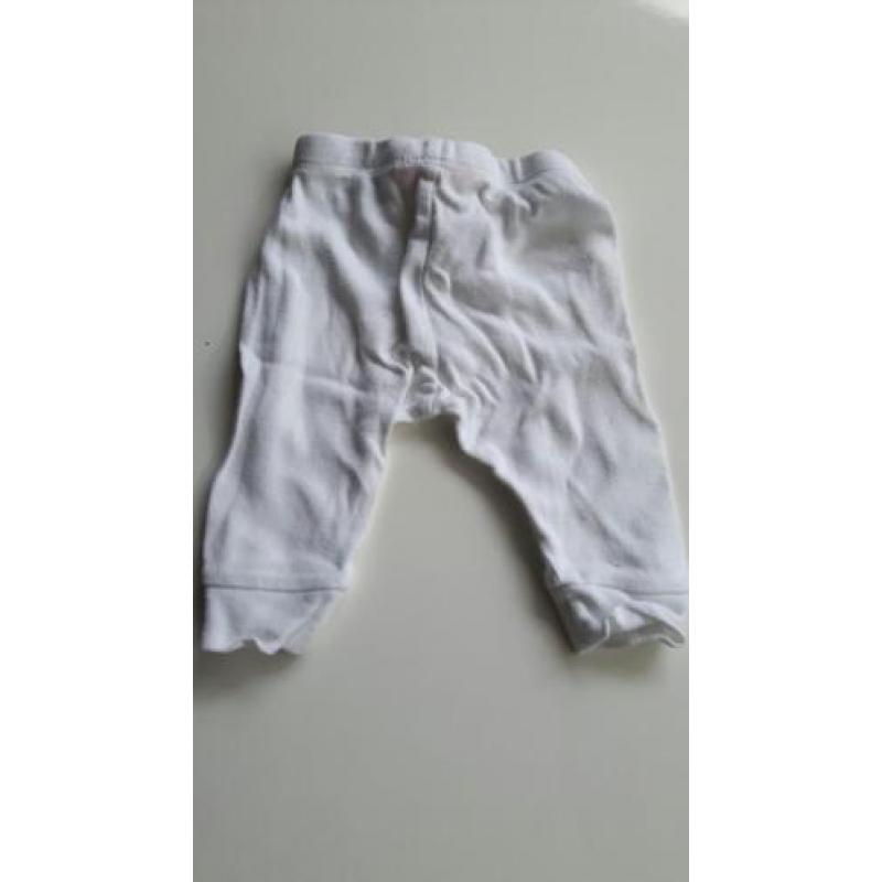 2 broekjs wit en blauw maat 50