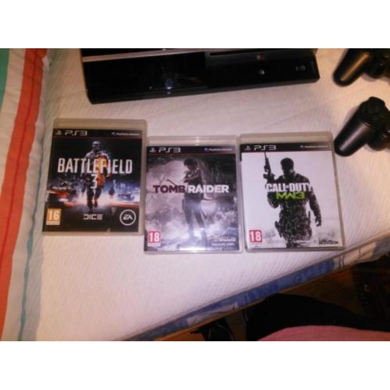 Playstation 3 met heel veel spellen.