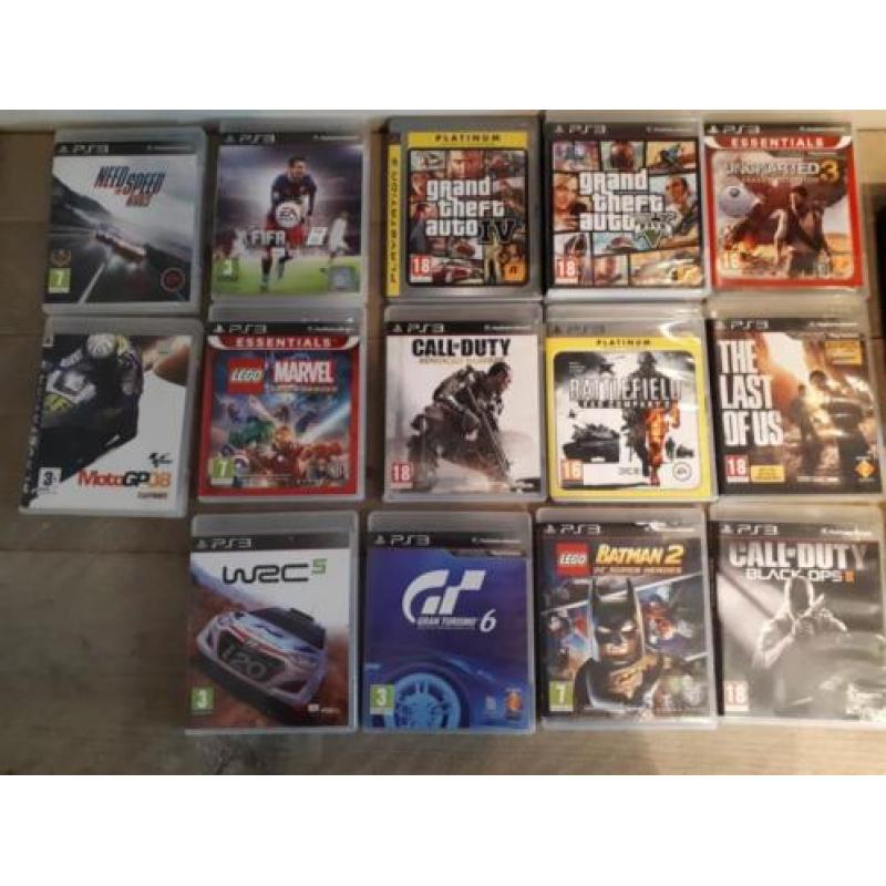 Perfect werkende PS3 500gb / go met 15 spellen en assecoires
