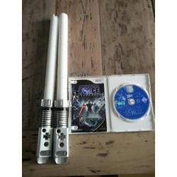 Wii Star Wars the force unleashed + 2 lightsabers